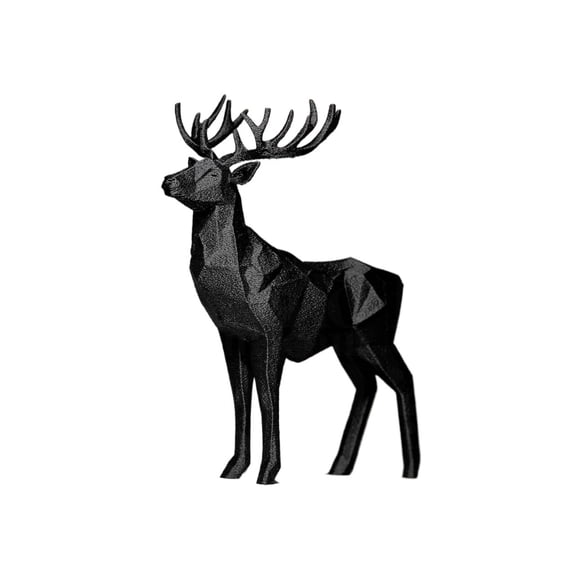 1PC geometric deer sculpture 3D printing
