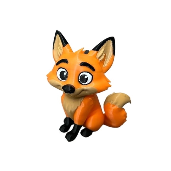 1PC happy and cute little fox statue animal model 3D printing