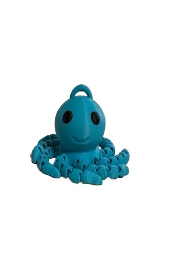 1PC happy small movable octopus "key chain" 3D printing