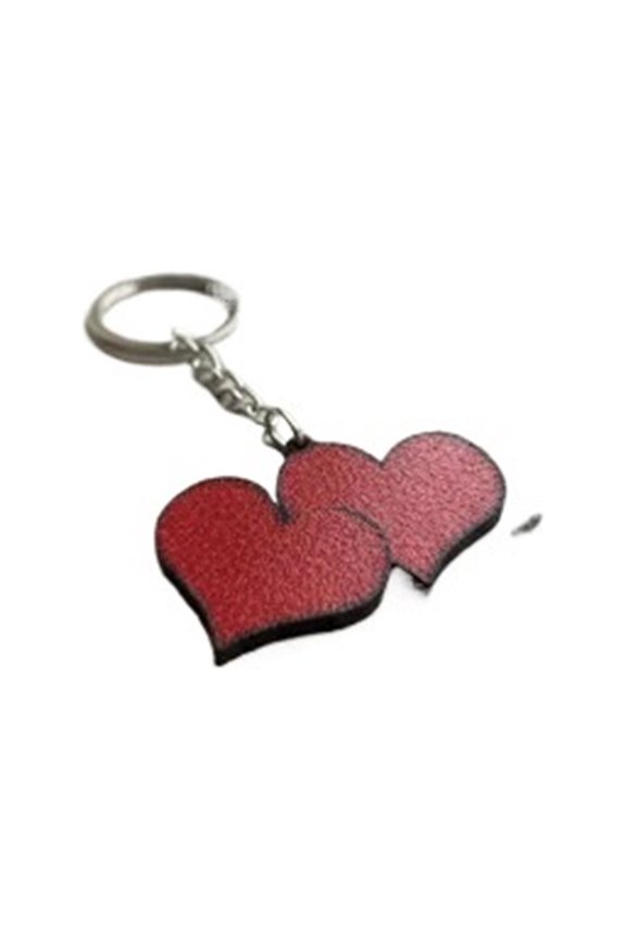 1PC interlocking heart-shaped keychain 3D printed gift