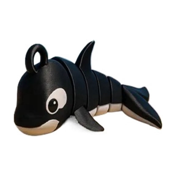 1PC killer whale with movable joints - flexible figure 3D printing