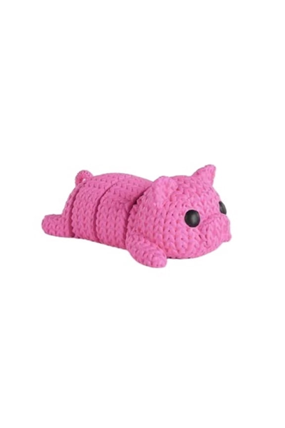 1PC knitted movable joint piggy soft rubber key chain 3D printing