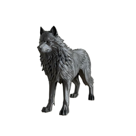 1PC lone wolf statue 3D printing