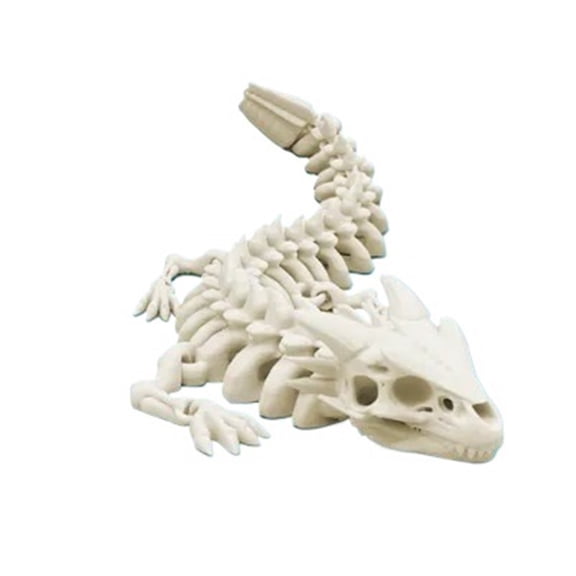 1PC long skeleton dragon 3D printing with movable joints
