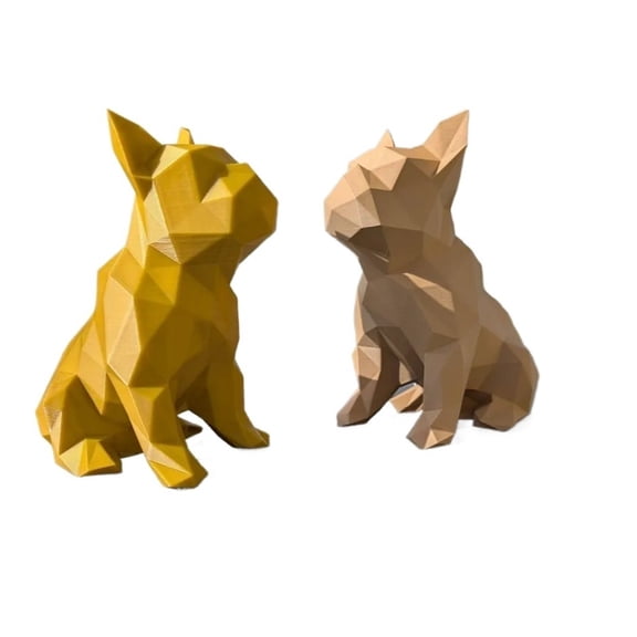 1PC low polygon dog bulldog piggy bank 3D printing