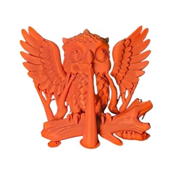 1PC majestic owl perched on a tree branch 3D printed