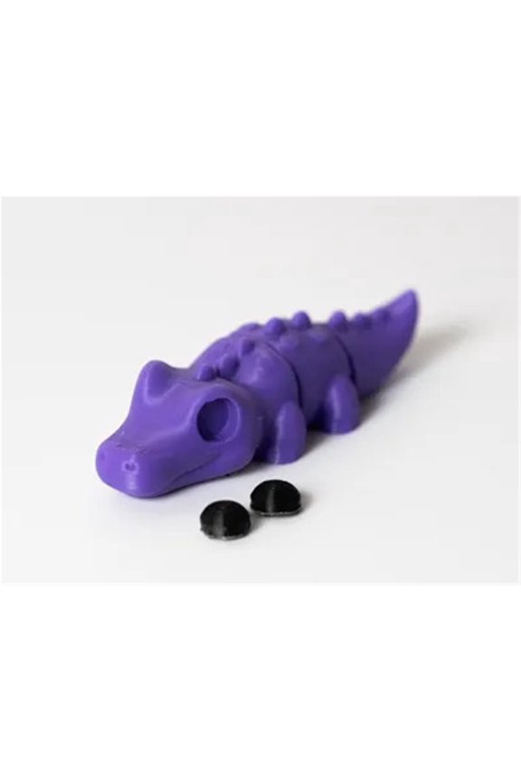 1PC mini crocodile - movable joints and 3D printed keychain