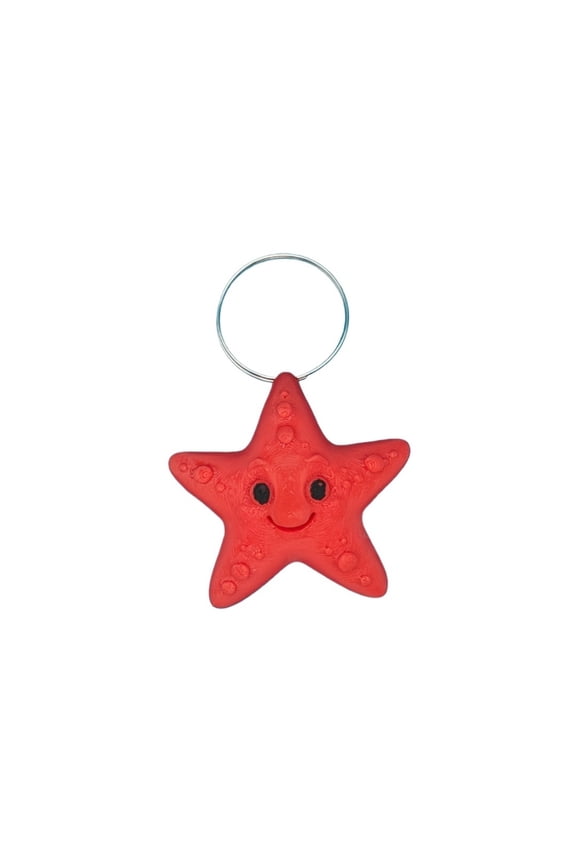 1PC mini starfish key chain 3D printing