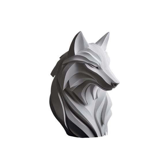 1PC modern wolf sculpture 3D printing