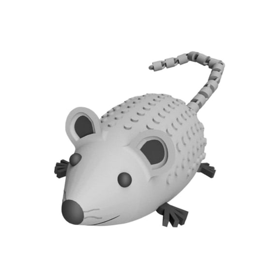 1PC mouse with movable tail (one-piece printing) 3D printing