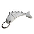 thumbnail image 1 of 1PC movable joint fish bone key chain 3D printing, 1 of 1