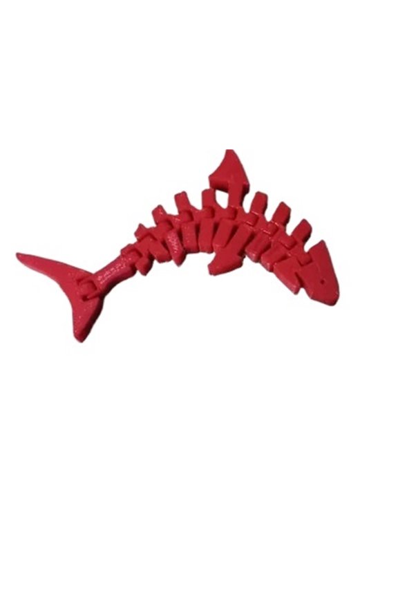 1PC movable joint shark keychain 3D printed ornament