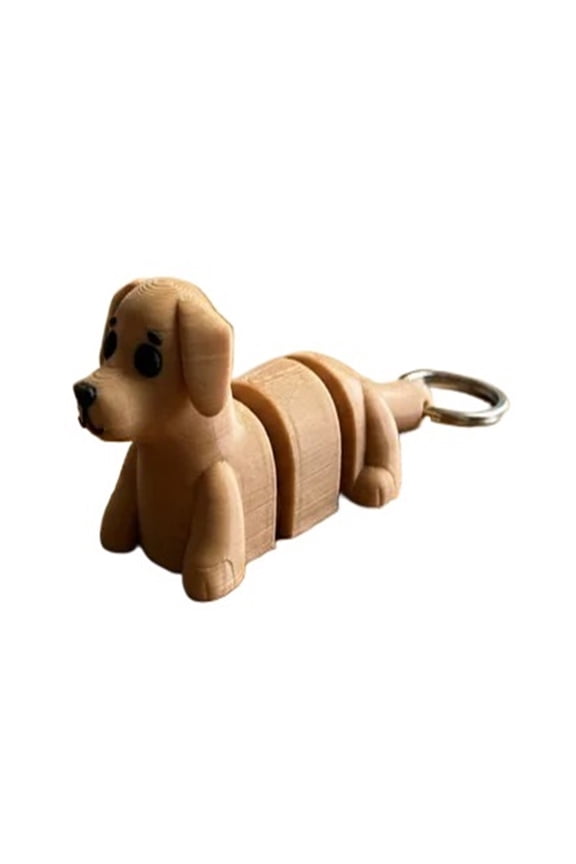 1PC movable jointed dog movable 3D printed keychain 3D printing