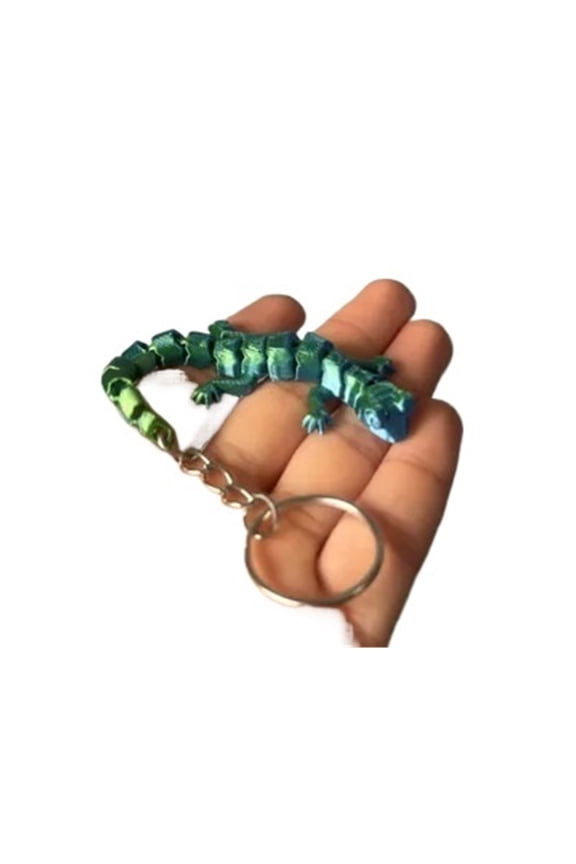 1PC movable lizard key chain 3D printed ornament