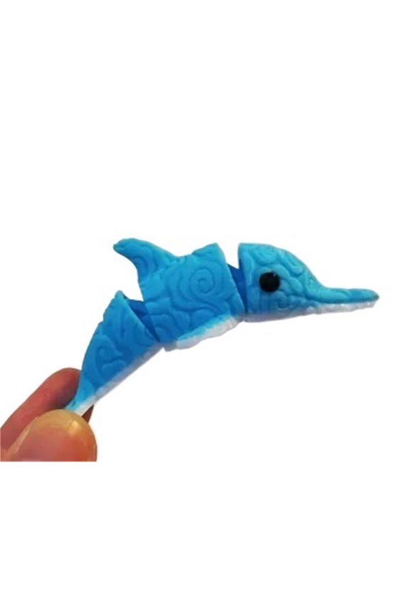 1PC movable pattern dolphin keychain 3D printing