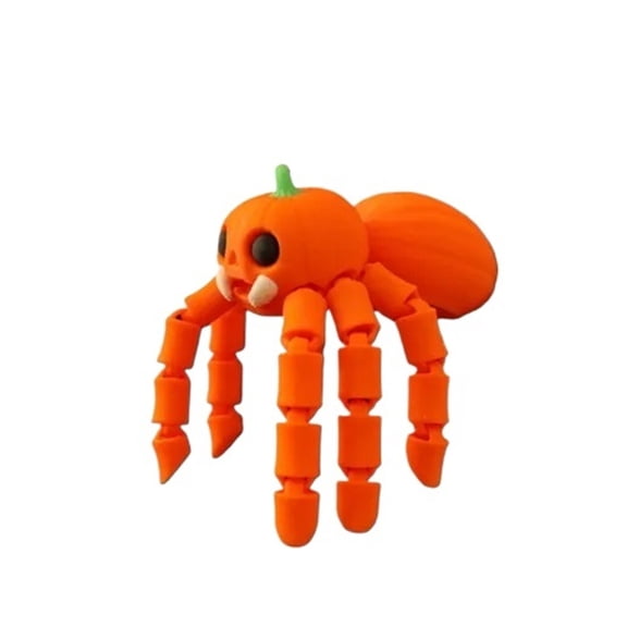 1PC movable pumpkin spider  Halloween version 3D printing