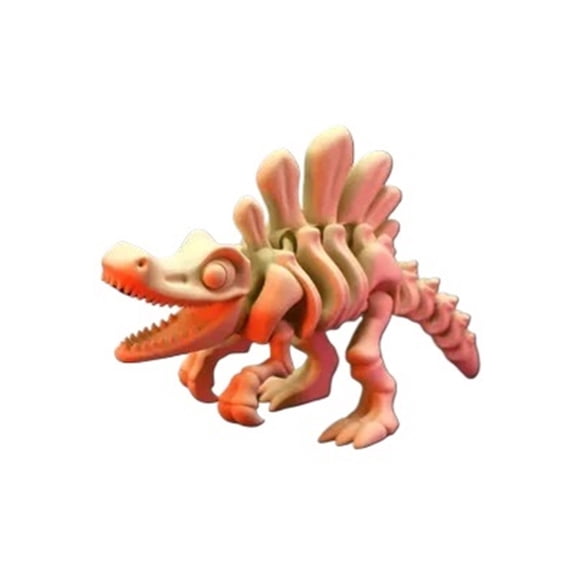 1PC movable skeleton Spinosaurus dinosaur cute style 3D printing