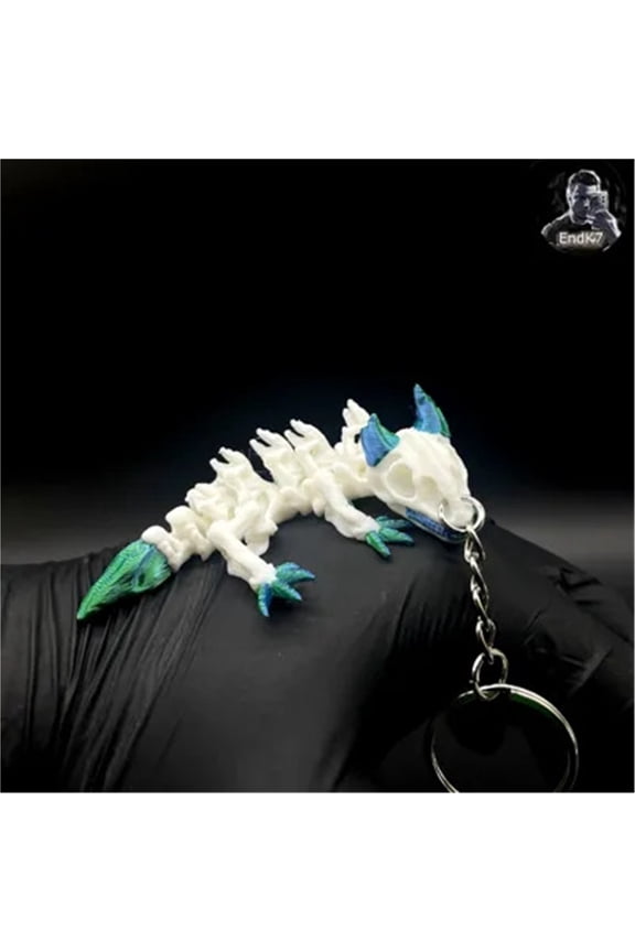 1PC movable skull dragon key chain 3D printing