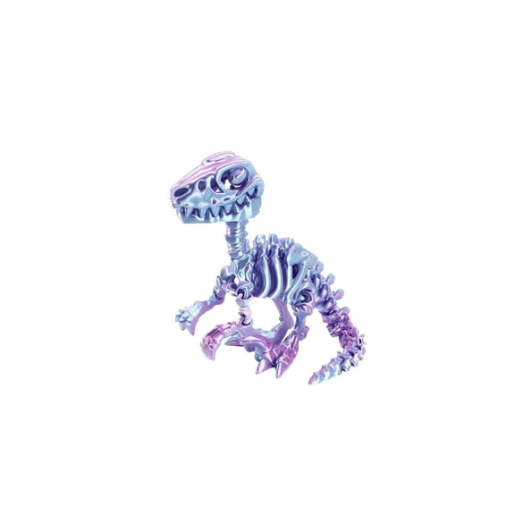 1PC purple blue silver 13.5CM 3D printed ankylosaurus dinosaur series fun figurine gift skeleton simulation