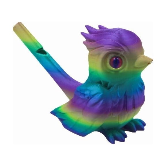 1PC raindow 4CM 3D printed waterbird whistle, can be filled with water and will imitate bird calls