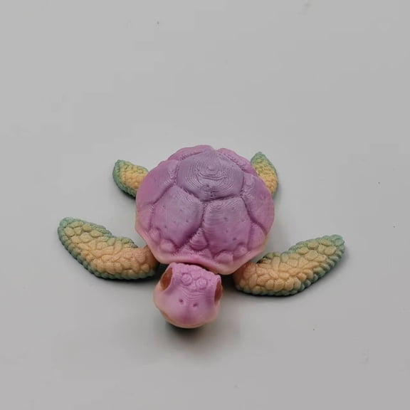 1PC raindow 7CM 3D Printed Jointed Turtle Figurine