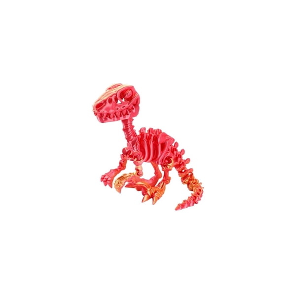1PC red gold 19CM 3D printed ankylosaurus dinosaur series fun figurine gift skeleton simulation