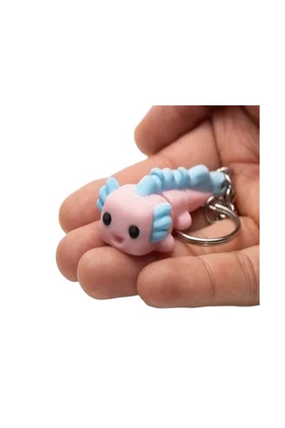 1PC small Mexican salamander - movable joints & keychain 3D printing