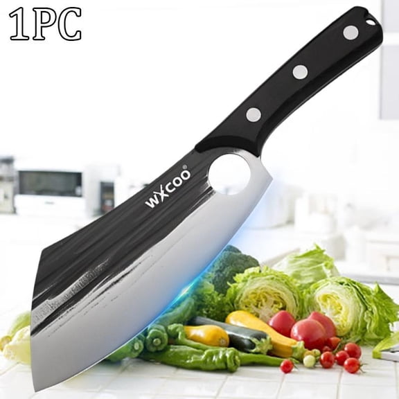 1PC stainless steel kitchen utility butcher cutting paring hand forged chef cooking knife for kitchen convenience multipurpose vegetable chopper boning meat cleaver beef household kitchen knife