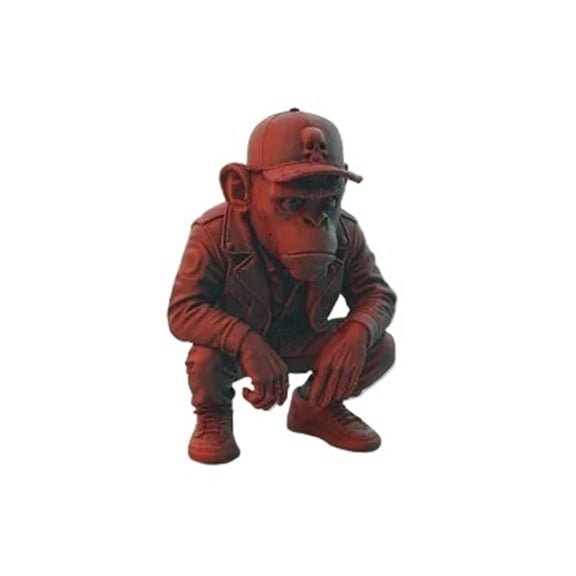 1PC street fashion cool gangster monkey 3D printing