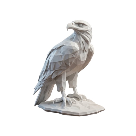 1PC ultra-low polygonal geometric eagle sculpture 3D printing
