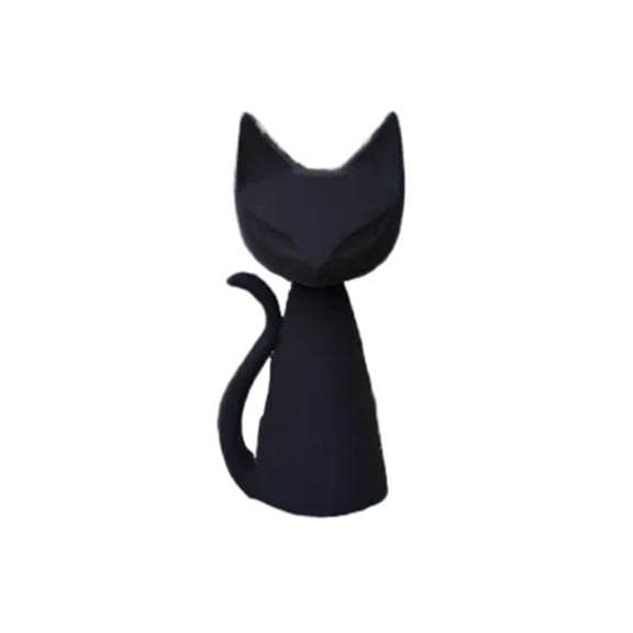 1PC weird black cat statue. 3D printing