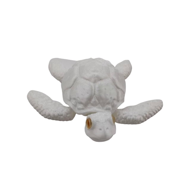 1PC white 7CM 3D Printed Jointed Turtle Figurine