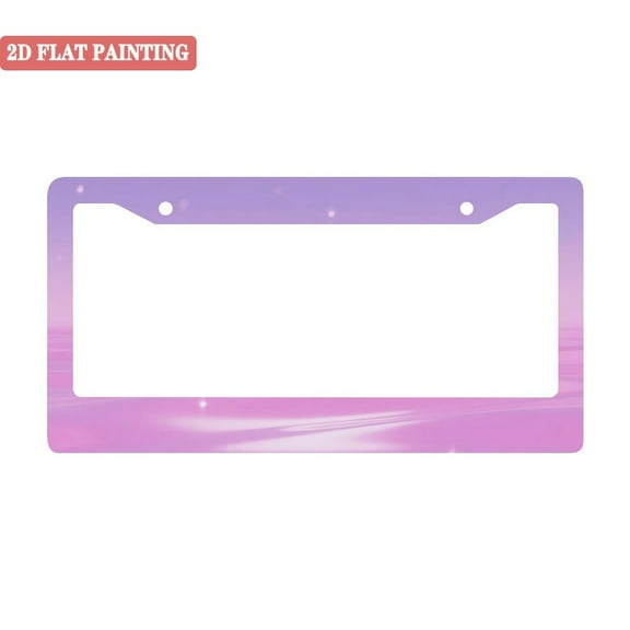 1PC with Pink - Purple Color Fade License Plate Frames 2 Holes 6. 3x12. 2inch(16x31cm)