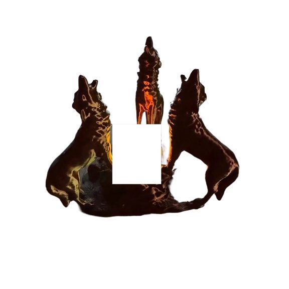 1PC wolf shaped candlestick 3D printing