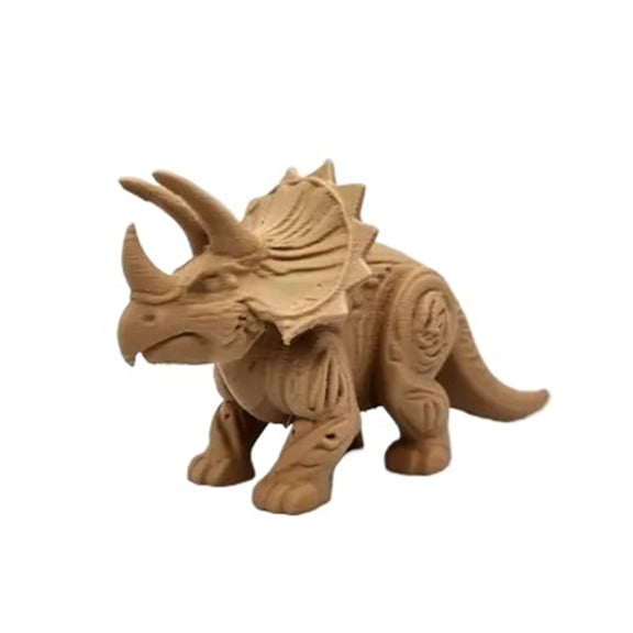 1PC wood carving triceratops 3D printing