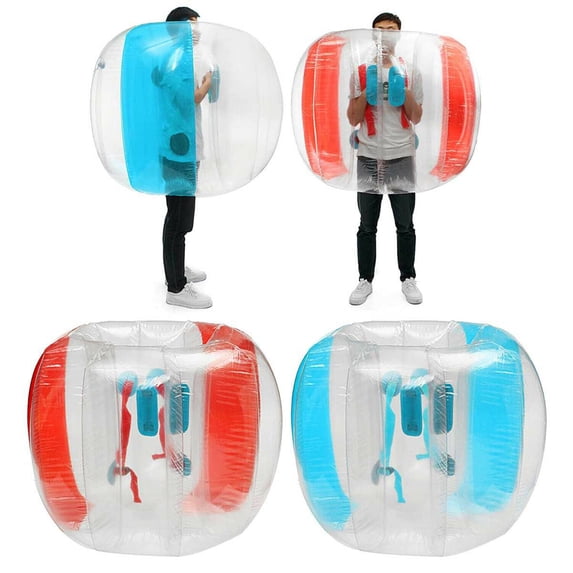 LEXKUYI Inflatable Bubble Soccer Ball Bumper Body Zorb, PVC Outdoor Game for Kids 6 Years+, Red, 1-Count, 3 Ft