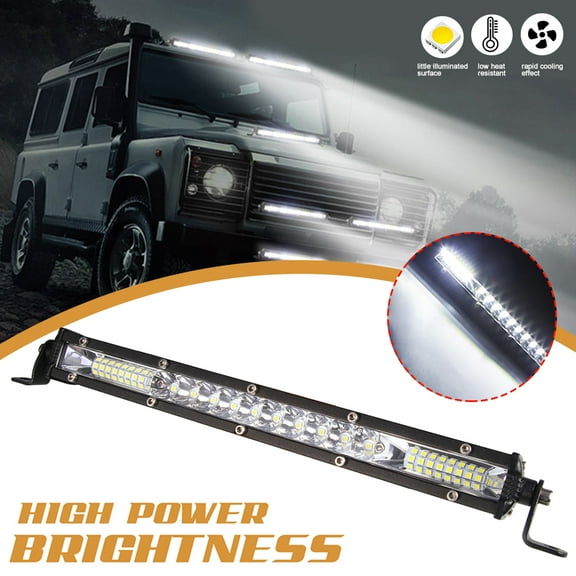 1PCS 12" inch LED Light Bars 78W Spot Flood Combo Bumper Flood Driving for Jeep Pickup 4WD 12"