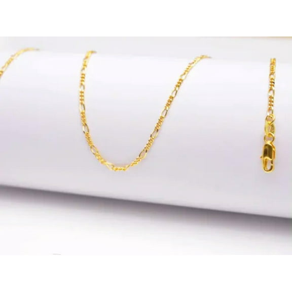 1PCS 16-30inch 18KGF Gold Figaro Chain Necklace Accessorie Jewelry Necklace