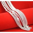 thumbnail image 1 of 1PCS 16-30inch 925 Silver Flat Curb Chain Necklace Accessory Jewelry Necklace, 1 of 4