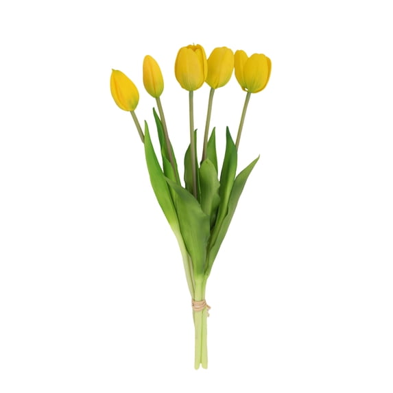 1PCS 16 Inch Fragrant Artificial Tulips - Real Touch Flowers with Imitation Leaves & Buds - Wedding Bouquet & Home Decor Centerpiece