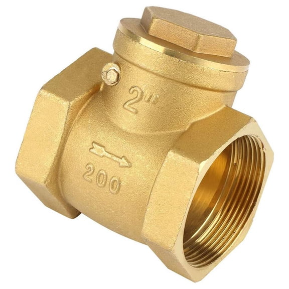 1PCS 2" Inch Brass Swing IPS Check Valve NPT Threaded Plumbing Fitting 200 WOG
