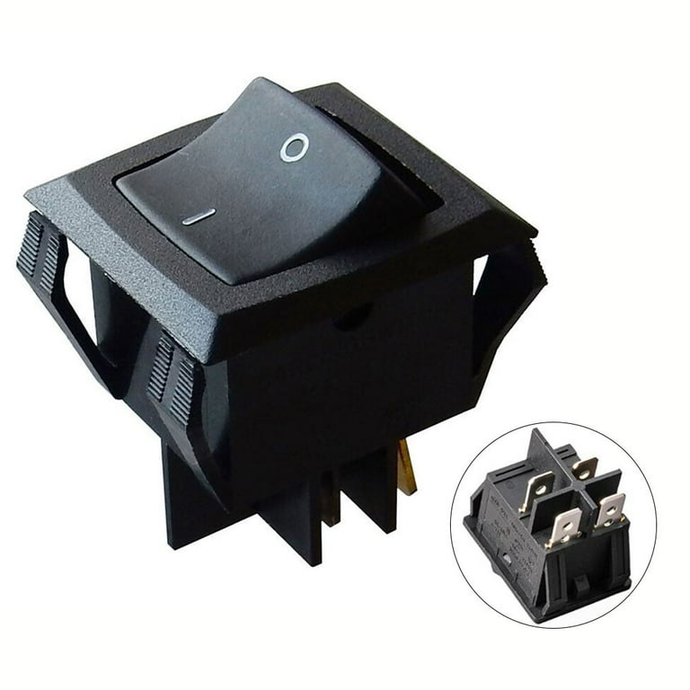 1PCS 2 Position Rectangular Rocker Switch Locking DPST On/Off 4 Pin 20A  125V - Walmart.com
