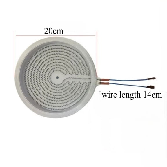 1PCS 2000W 20cm stove radiant heating element for Electric ceramic Stove heating plate Ceramic cooktop hotplate replacement