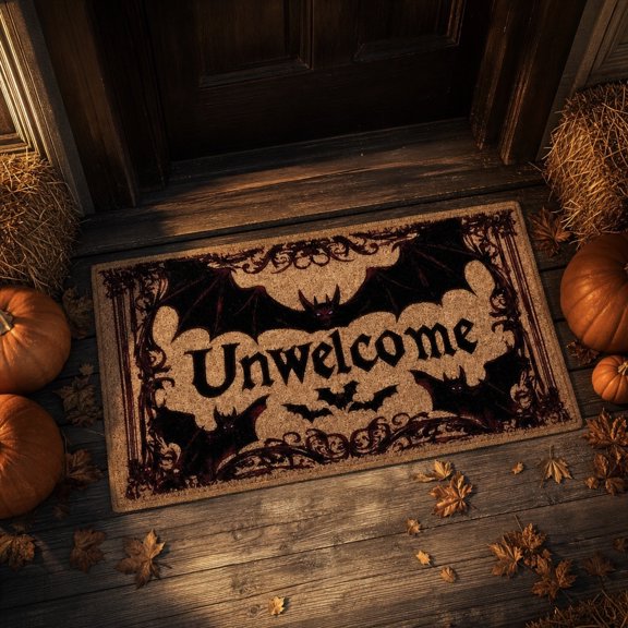 【1PCS 23.62X15.74IN Halloween Witch Boot Doormat】Fade Resistant Dirt Trapping Non Slip Outdoor Indoor Entry Rug Funny Shoes Off Witches Spooky Front Porch Halloween Decor