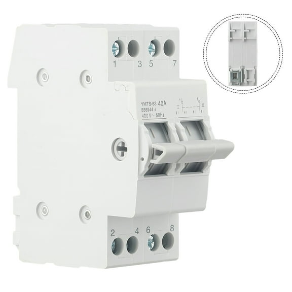 1PCS 2P 40A/63A MTS Dual Power Manual Transfer Switch Interlock Circuit Breaker