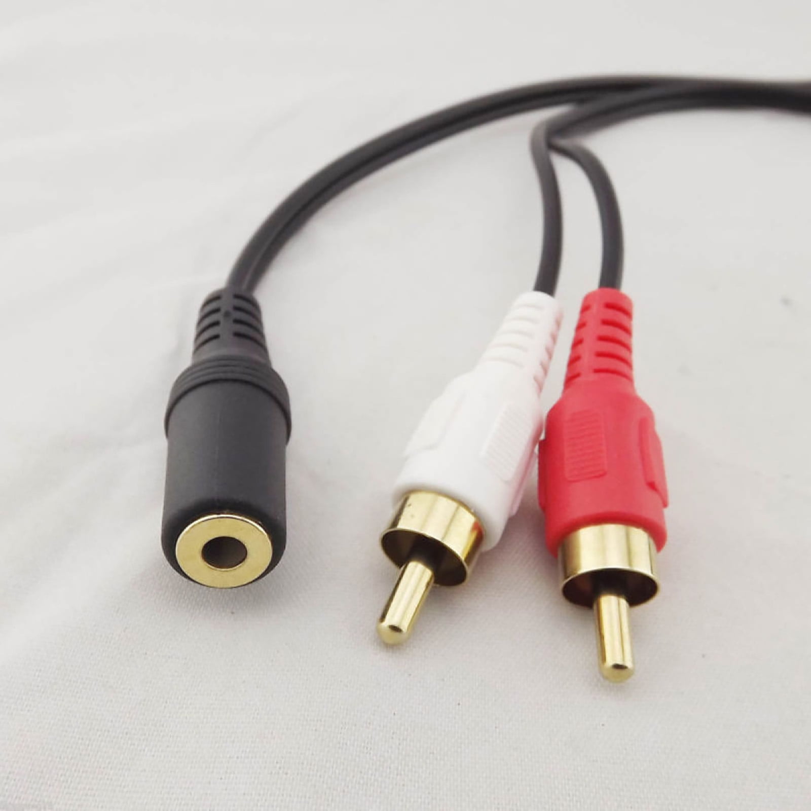 Rca Plug Adapter 1PCS 3.5MM Stereo Female Mini Jack To 2 Male RCA Plug Adapter Converter ...