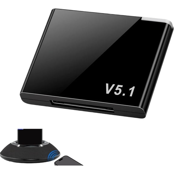1PCS 30 Pin Bluetooth Adapter for Bose SoundDock 5.1 Bluetooth Receiver Simplifies Audio Setup Mini Audio Music Receiver for iPhone iPod Cell Phone Docking Station (Not for Cars and Motorcycles)
