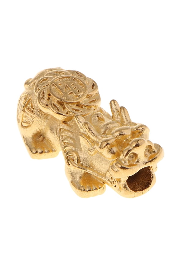 1PCS 30x15x13mm Gold Copper Pi Yao Shaped Beads For DIY Jewelry Findings Accessories Handmade Necklace Bracelets DIY Crafts