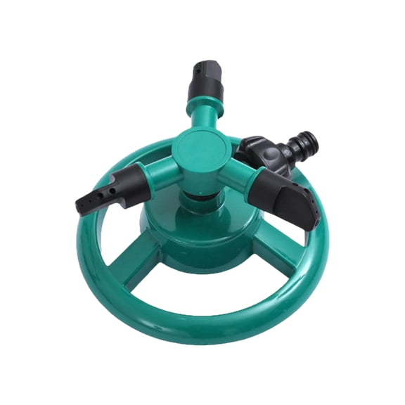 1PCS 360 Rotating Watering Sprinkler Irrigation System 3 Nozzle Pipe Hose, Made of ABS Material, Spraying Distance Up to 8-10m for Garden