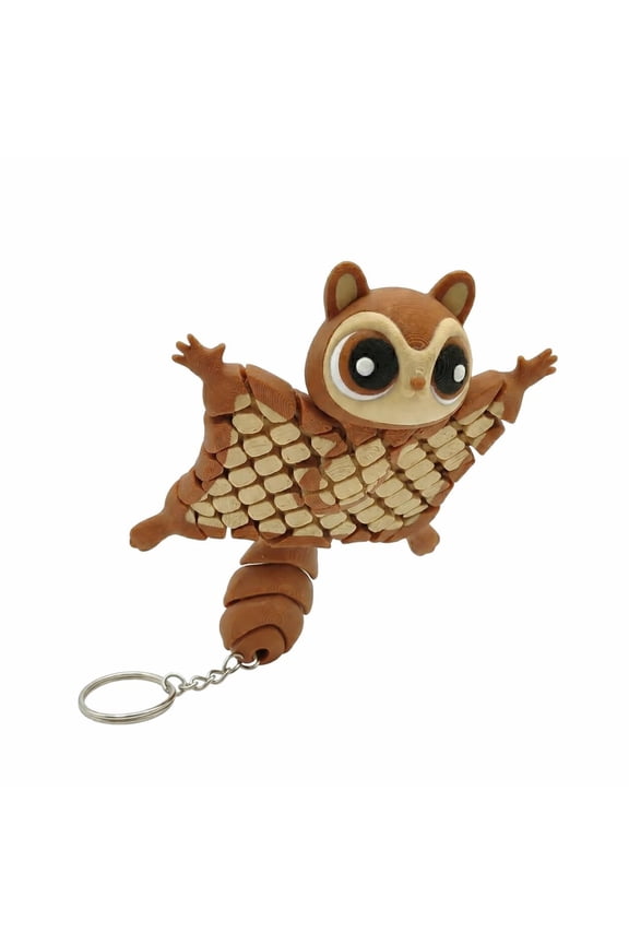 1PCS 3D Flying Squirrel, Creative Key Ring Pendant, Portable Cute Pet Simple and Trendy Backpack Accessory, Fun Little Item for Everyday Travel,keychain